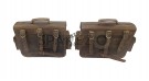 For Royal Enfield Super Meteor 650 Rusty Brown Pannier Bags Pair With Mountings - SPAREZO
